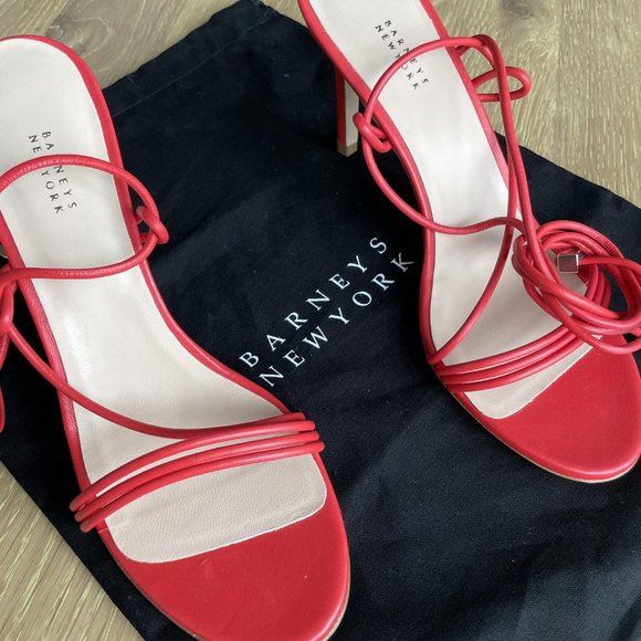 SOLD NWT Barney's NY Arese Leather Ankle-Tie Sandals - Picture 9 of 9